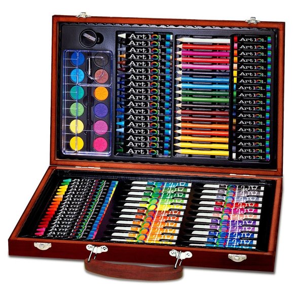 Art 101 Fine Arts Wood Art Set Art Art Set Wood Case 1 Pc Crayons